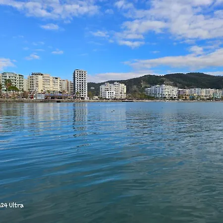 Beachfront 140 Metters With Big Veranda And Big Balcony Seafront Apartament Wlora